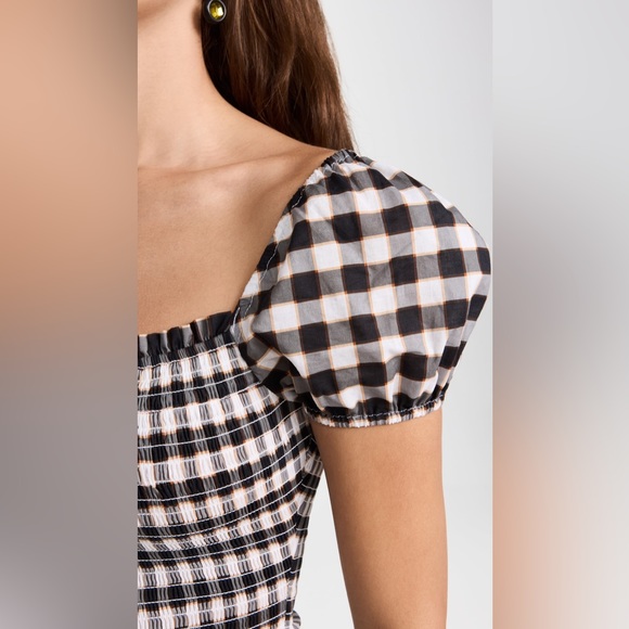 NWT $695 Caroline Constas Malta Gown In Black Check Plaid Size XS - Picture 4 of 8